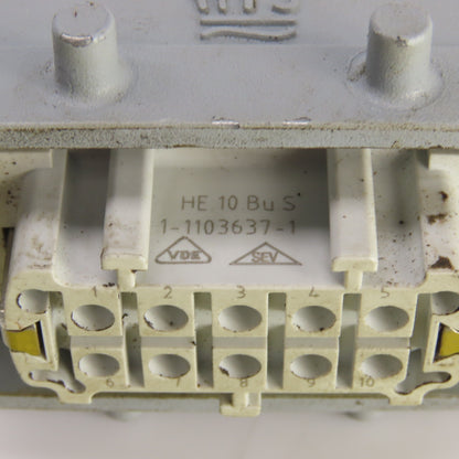 TE 1-1103637-1 1-1103636-1 Power Connector Male & Female Set 10-Pin 16A 400V