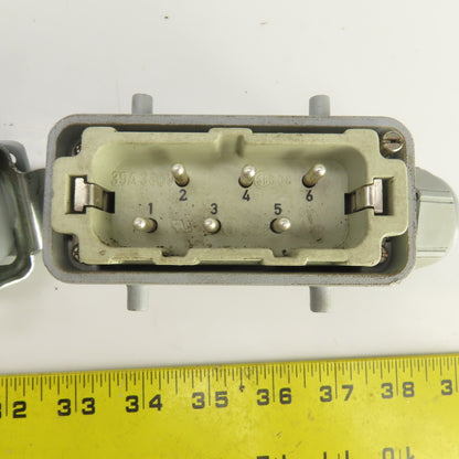 HTS Heavy Duty Power Connector Male & Female Set 6-Pin 35A 380V W/Hood