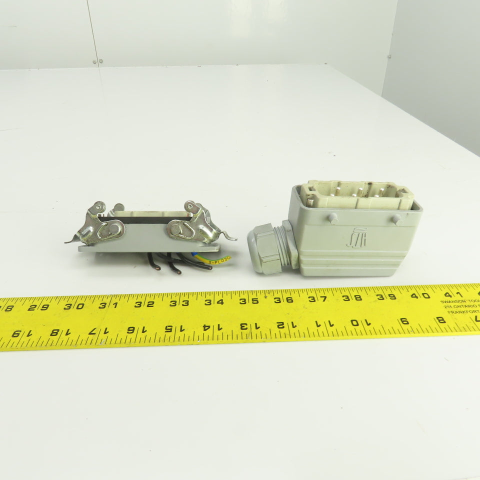 HTS Heavy Duty Power Connector Male & Female Set 6-Pin 35A 380V W/Hood