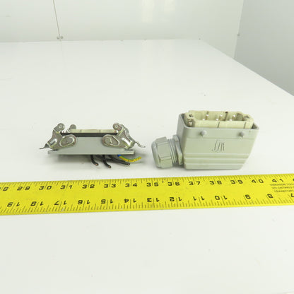 HTS Heavy Duty Power Connector Male & Female Set 6-Pin 35A 380V W/Hood