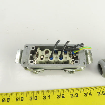 HTS Heavy Duty Power Connector Male & Female Set 6-Pin 35A 380V W/Hood