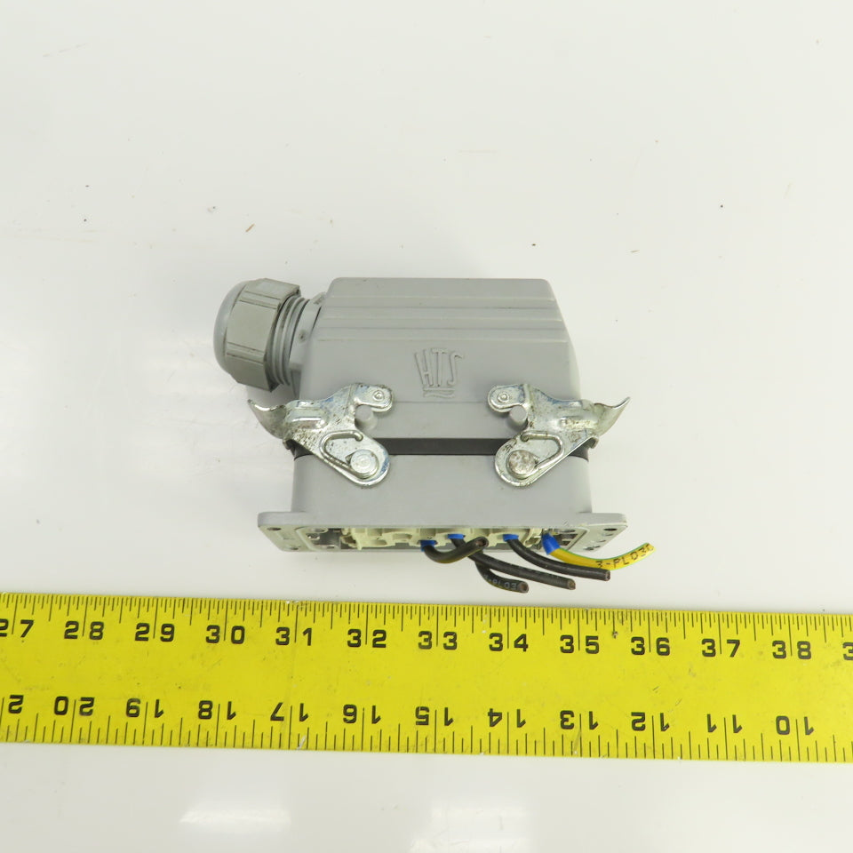 HTS Heavy Duty Power Connector Male & Female Set 6-Pin 35A 380V W/Hood
