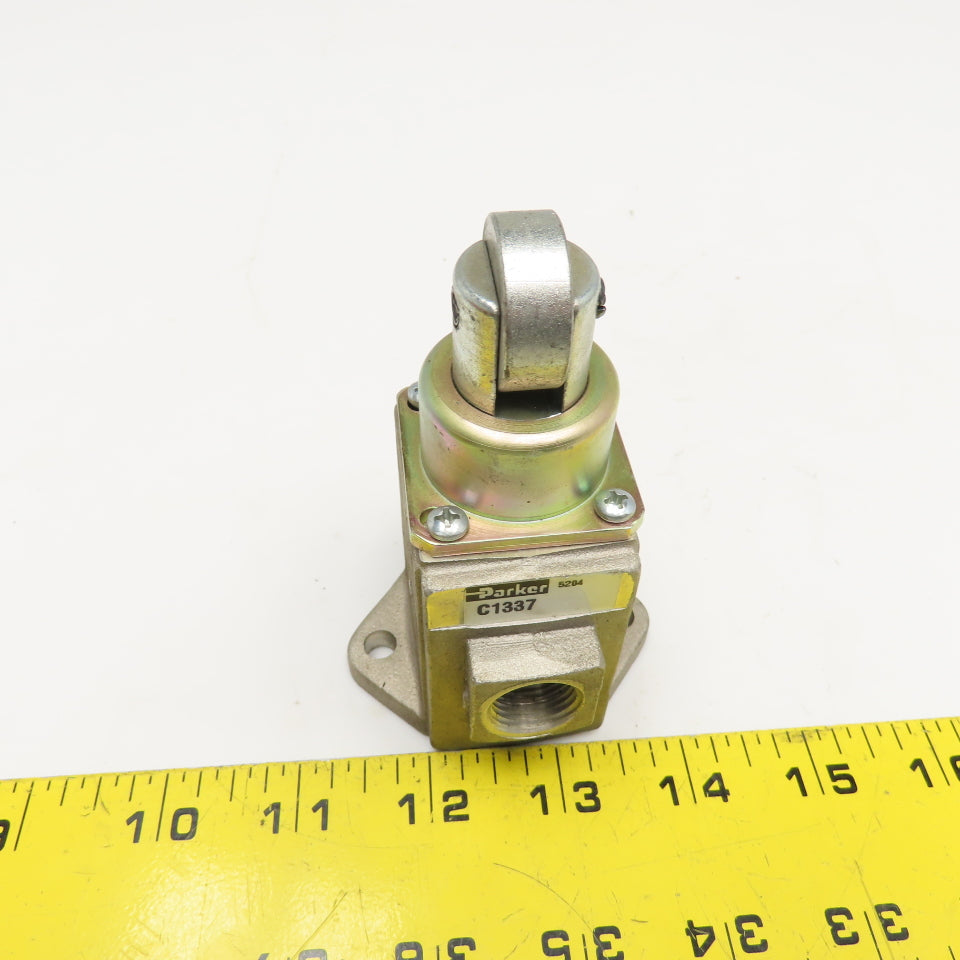 Parker C1337 3/8" NPT 2 Position Cam Plunger Pneumatic Switch