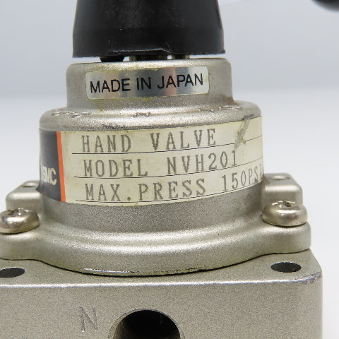 SMC NVH201 1/4" NPT 3 Position Manual Hand Valve 150PSI