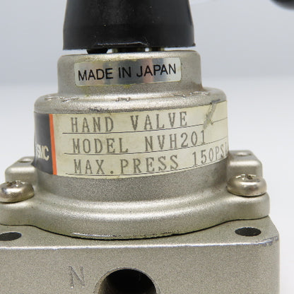 SMC NVH201 1/4" NPT 3 Position Manual Hand Valve 150PSI