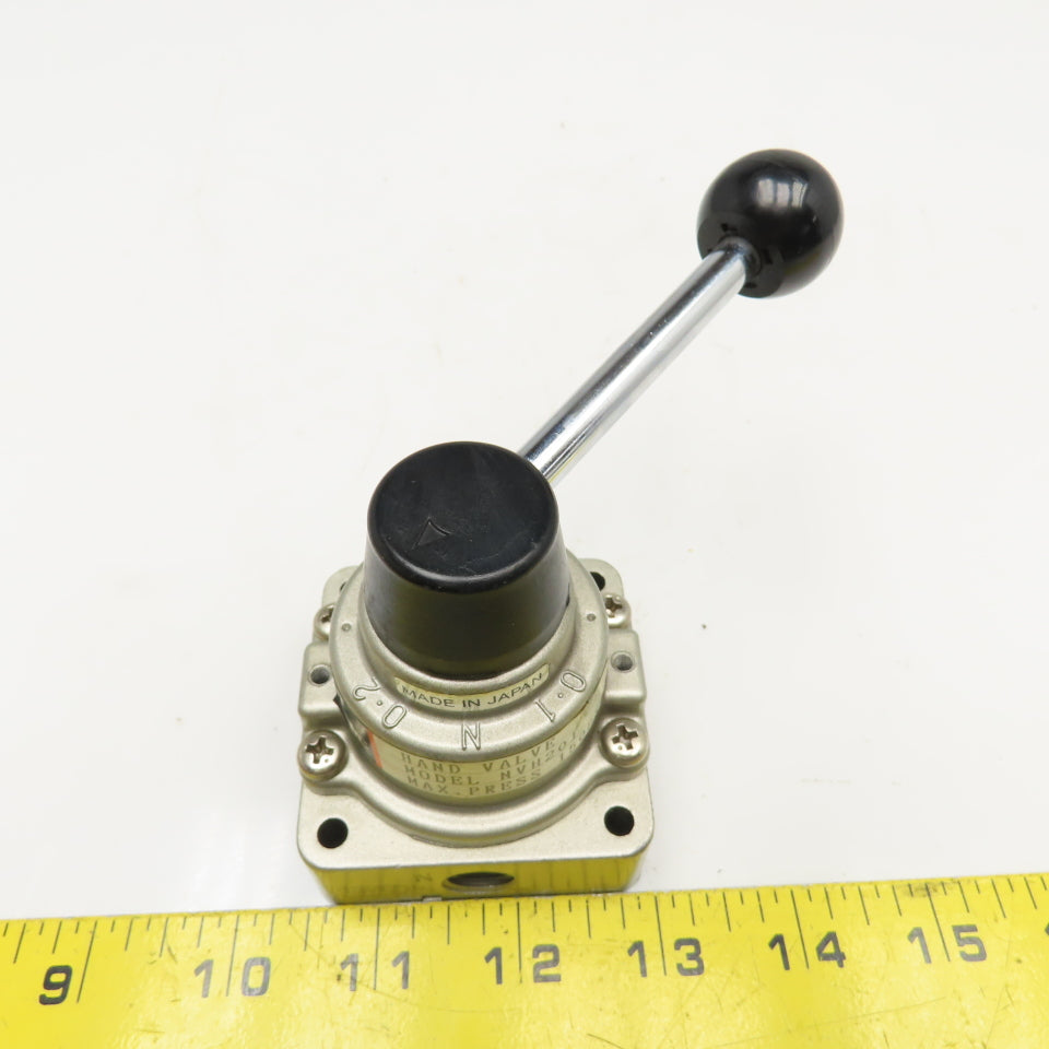 SMC NVH201 1/4" NPT 3 Position Manual Hand Valve 150PSI