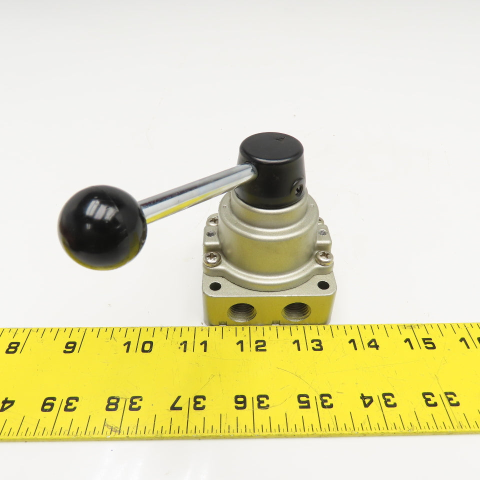 SMC NVH201 1/4" NPT 3 Position Manual Hand Valve 150PSI