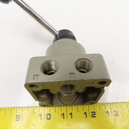 SMC NVH201 1/4" NPT 3 Position Manual Hand Valve 150PSI