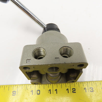 SMC NVH201 1/4" NPT 3 Position Manual Hand Valve 150PSI