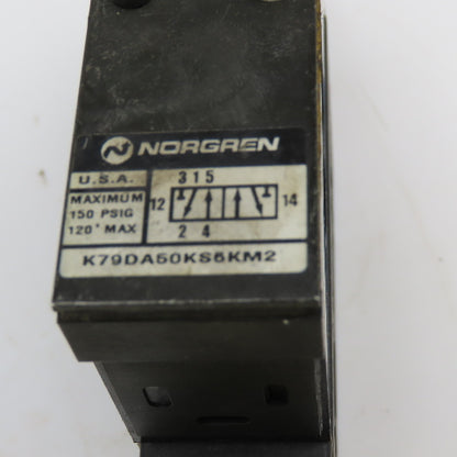 Norgren K79DA50KS6KM2 2 Position Pneumatic Valve 150 PSI 120V Coil