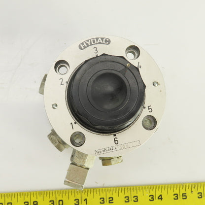 Hydac MS4A2.1/S08 Multi-Station Gauge Isolator Valve 6-Position Push To Read