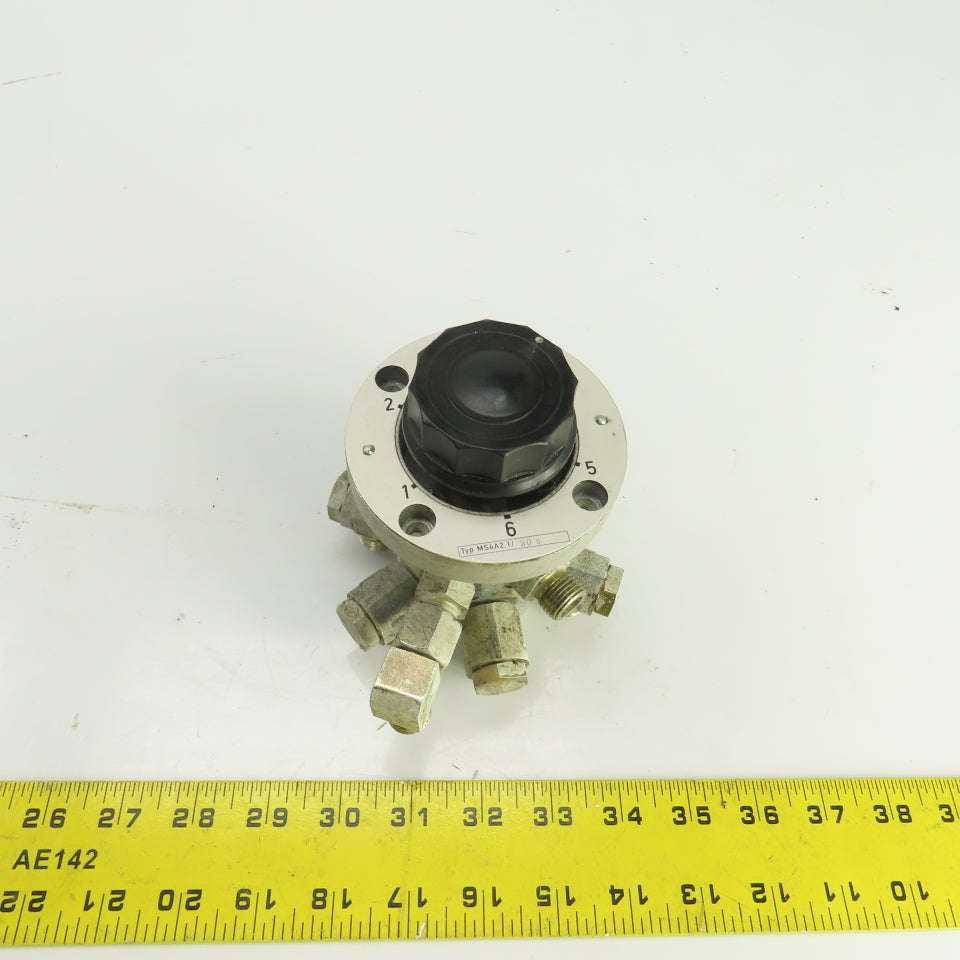 Hydac MS4A2.1/S08 Multi-Station Gauge Isolator Valve 6-Position Push To Read