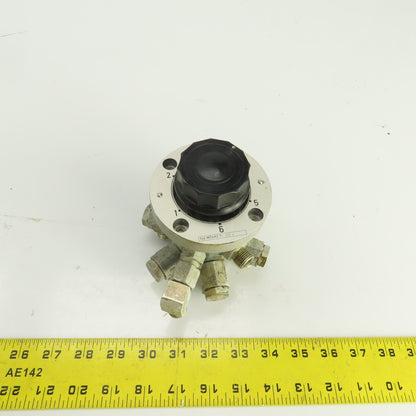 Hydac MS4A2.1/S08 Multi-Station Gauge Isolator Valve 6-Position Push To Read