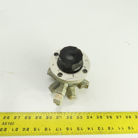 Hydac MS4A2.1/S08 Multi-Station Gauge Isolator Valve 6-Position Push To Read