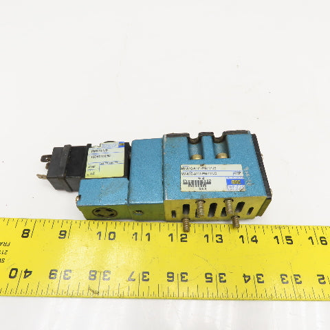MAC MV-A1C-A111-PM-111JD 4/2 Position Pneumatic Valve 120V Coil