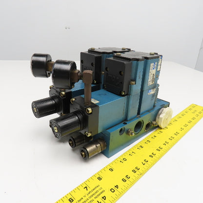 MAC 6311D-311-PM-111DA 2 Position Pneumatic Valve Bank Manifold 120V Coil