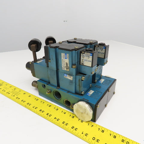 MAC 6311D-311-PM-111DA 2 Position Pneumatic Valve Bank Manifold 120V Coil