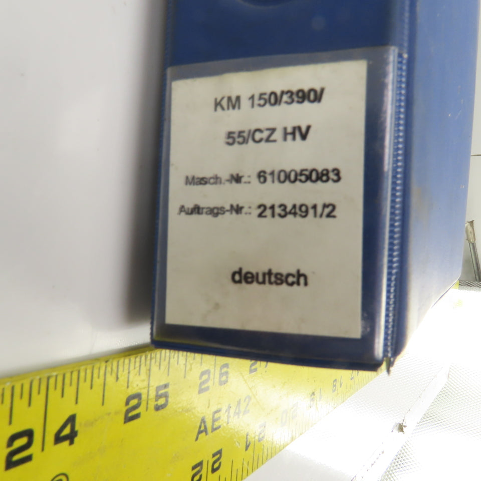 Krauss Maffei KM 150/ 390 55 CZ HV Injection Molding Technical Documentation