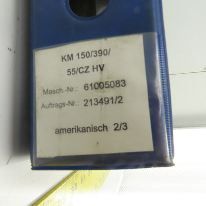Krauss Maffei KM 150/ 390 55 CZ HV Injection Molding Parts List & Drawings