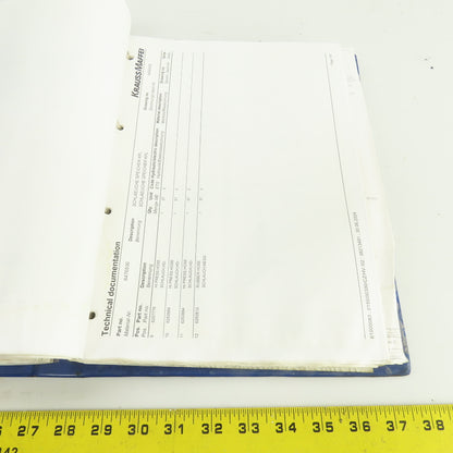 Krauss Maffei KM 150/ 390 55 CZ HV Injection Molding Parts List & Drawings