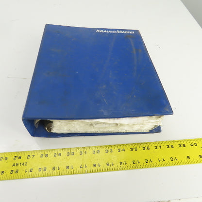 Krauss Maffei KM 150/ 390 55 CZ HV Injection Molding Parts List & Drawings