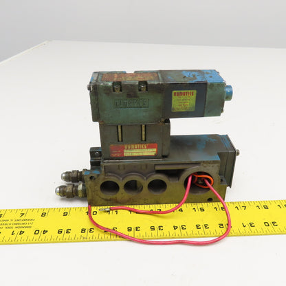 Numatics 4/2 Position Pneumatic Single Solenoid Valve Manifold Unit 120V Coil