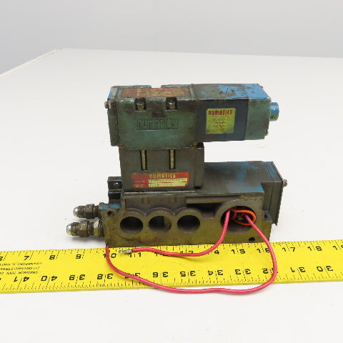 Numatics 4/2 Position Pneumatic Single Solenoid Valve Manifold Unit 120V Coil