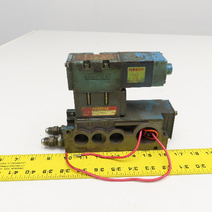 Numatics 4/2 Position Pneumatic Single Solenoid Valve Manifold Unit 120V Coil