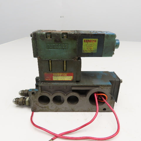 Numatics 4/2 Position Pneumatic Single Solenoid Valve Manifold Unit 120V Coil