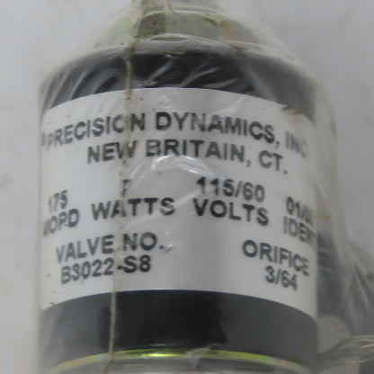 Bimba BF-040-8-LSC Pneumatic Cylinder 3/4" Bore 1/2" Stroke W/175 MOPD Valve