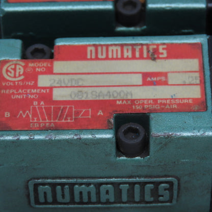Numatics 081SA400M 2 Position Single Solenoid Valve Bank Flexi Block 24VDC Coil
