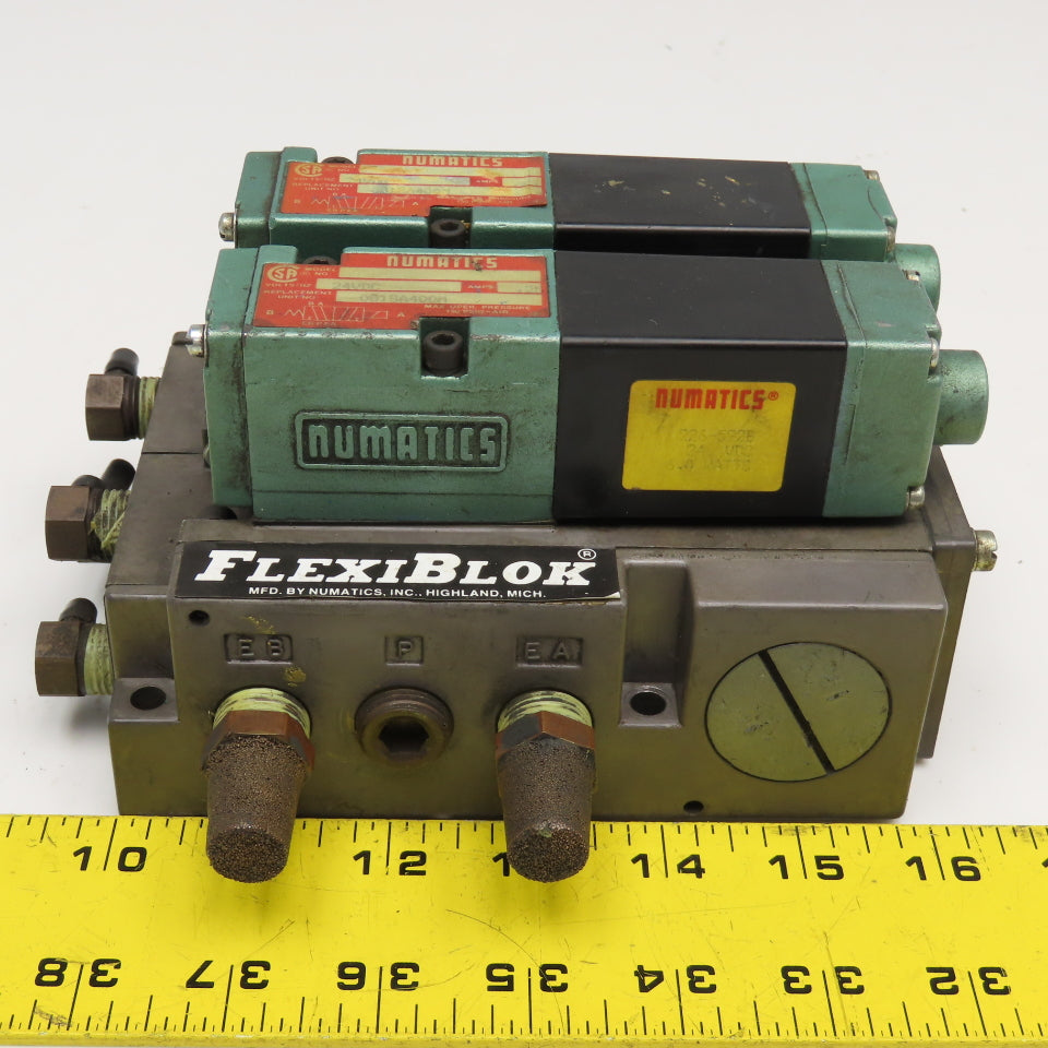 Numatics 081SA400M 2 Position Single Solenoid Valve Bank Flexi Block 24VDC Coil