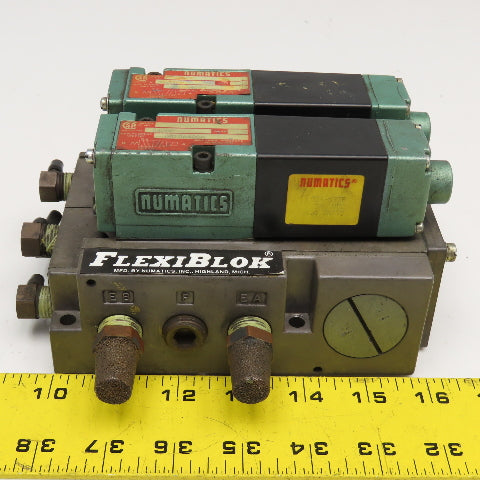 Numatics 081SA400M 2 Position Single Solenoid Valve Bank Flexi Block 24VDC Coil