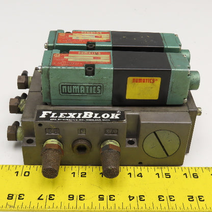 Numatics 081SA400M 2 Position Single Solenoid Valve Bank Flexi Block 24VDC Coil