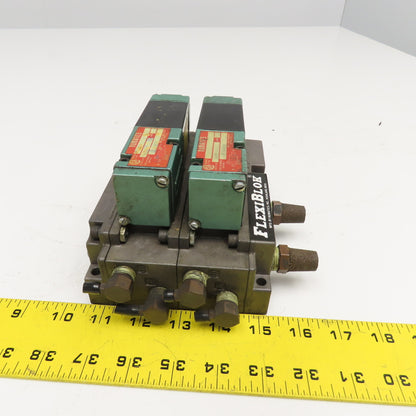 Numatics 081SA400M 2 Position Single Solenoid Valve Bank Flexi Block 24VDC Coil