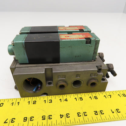 Numatics 081SA400M 2 Position Single Solenoid Valve Bank Flexi Block 24VDC Coil