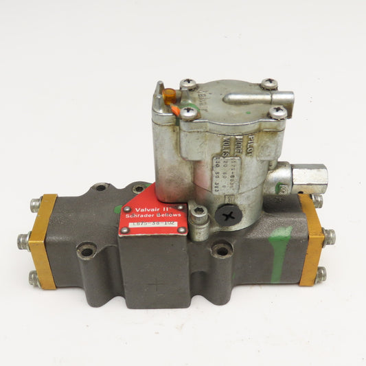 Shrader Bellows L675-38-102 4/2 Position Pneumatic Solenoid Valve 120V Coil