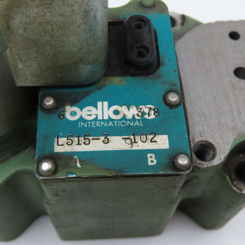 Schrader Bellow L515-3-102 Double Solenoid Pneumatic Valve Missing Coil 120V