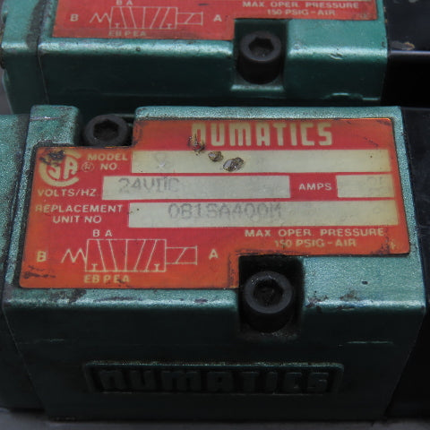 Numatics 081SA400M 4/2 Position Pneumatic Valve Bank 24VDC Coil