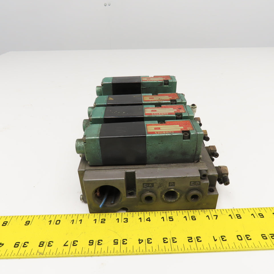 Numatics 081SA400M 4/2 Position Pneumatic Valve Bank 24VDC Coil