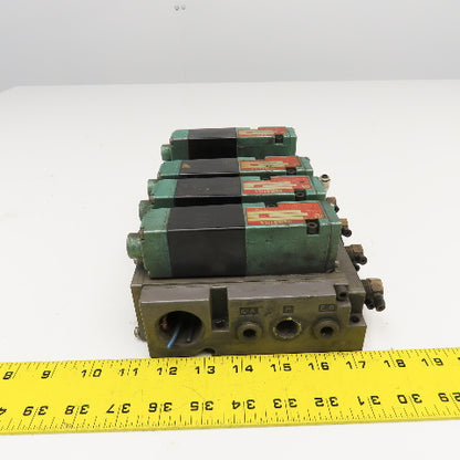 Numatics 081SA400M 4/2 Position Pneumatic Valve Bank 24VDC Coil