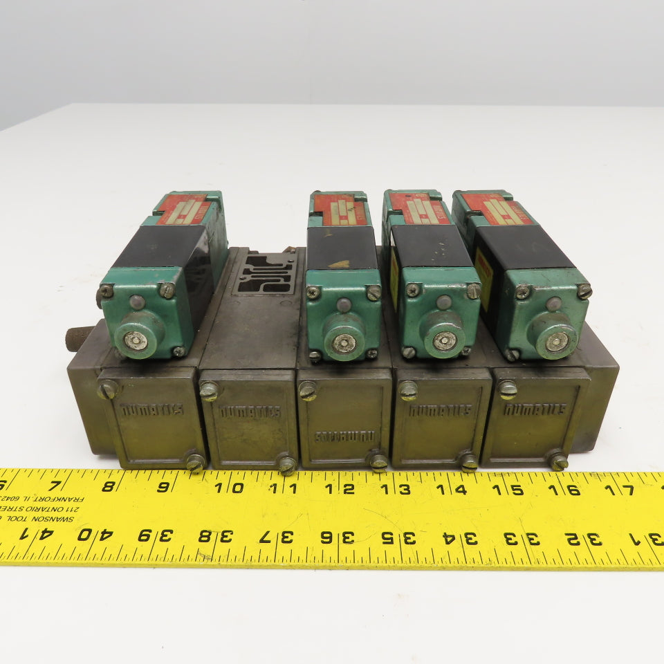 Numatics 081SA400M 4/2 Position Pneumatic Valve Bank 24VDC Coil