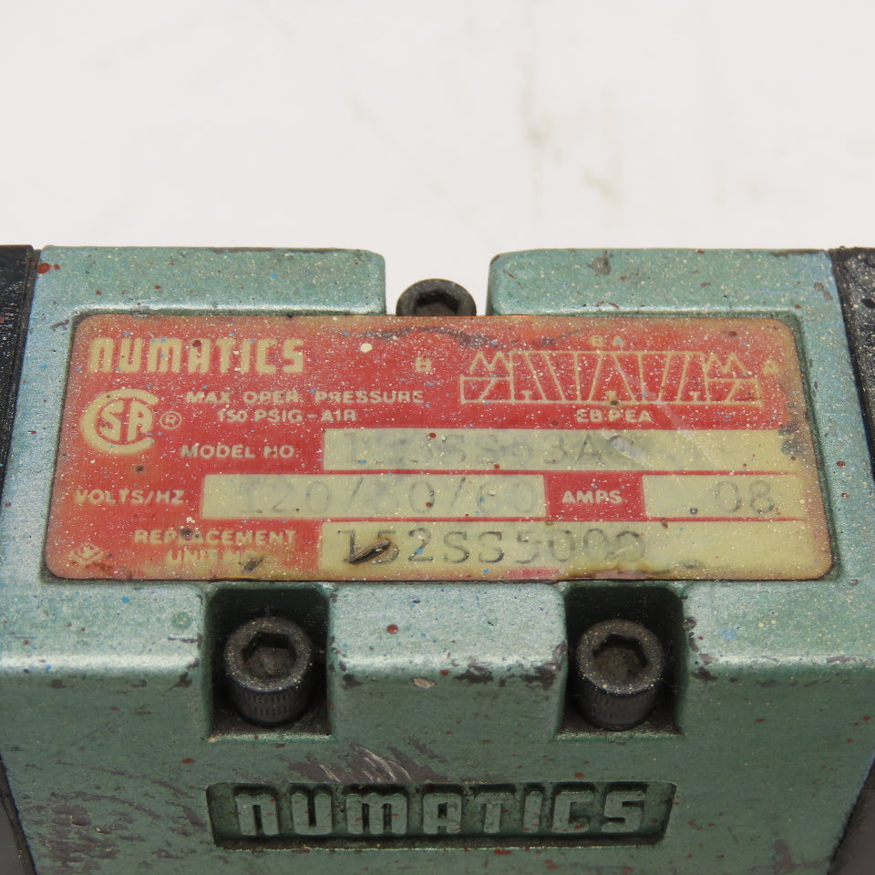 Numatics 152SS5000 3 Position Double Solenoid Valve 120V