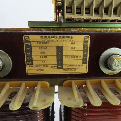 Michael Riedel DRVE Sonder 20kVA Transformer HV 440 LV 3 X 220 3PH Tested