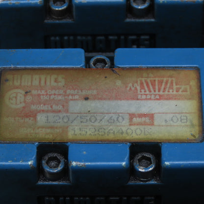 Numatics 152SA400K 4/2 Position Single Solenoid Valves Regulators Manifold 120V