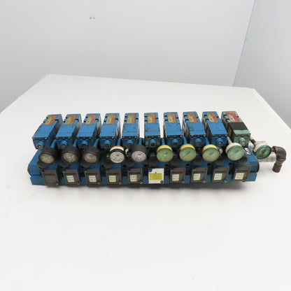 Numatics 152SA400K 4/2 Position Single Solenoid Valves Regulators Manifold 120V