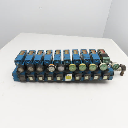 Numatics 152SA400K 4/2 Position Single Solenoid Valves Regulators Manifold 120V