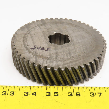 5.16" OD x 1-1/8" Left Hand Helical Gear 20°PA 1-1/4" Spline Shaft 50T