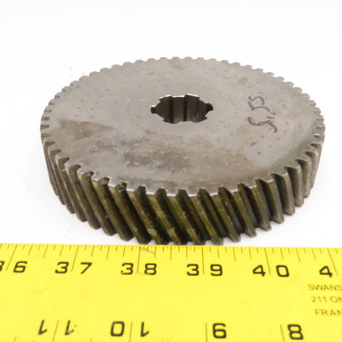 Namco 5.50" OD x 1-1/8" Left Hand Helical Gear 20°PA 1-1/4" Spline Shaft 54T