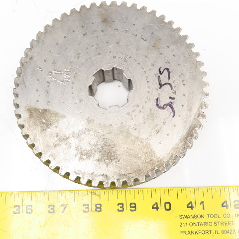 Namco 5.50" OD x 1-1/8" Left Hand Helical Gear 20°PA 1-1/4" Spline Shaft 54T